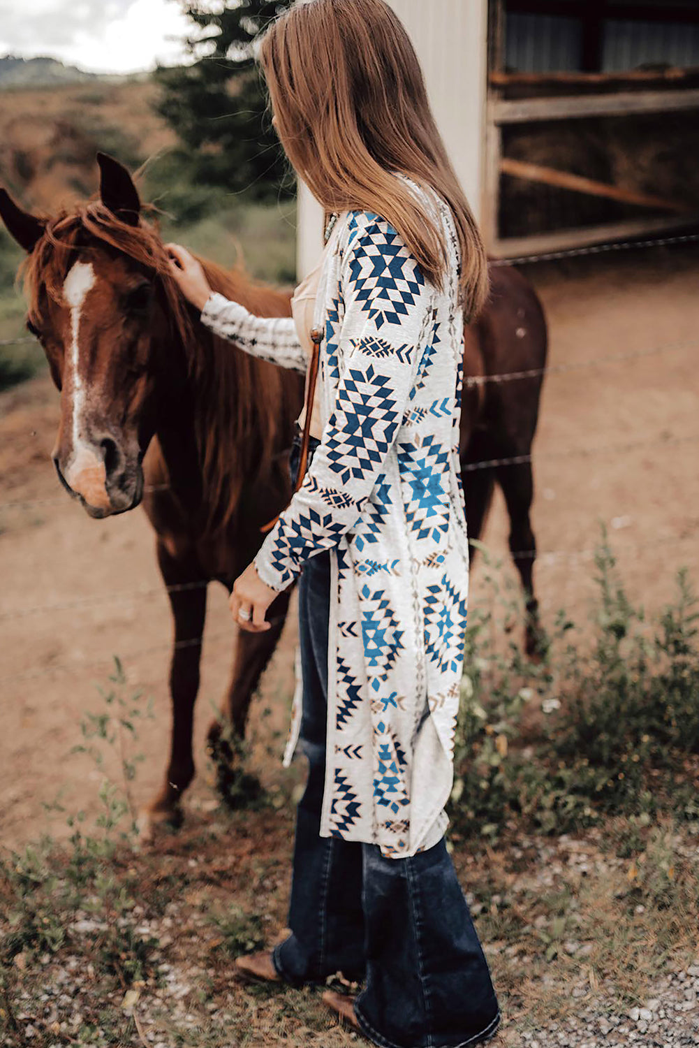 Desert Muse Aztec Longline Cardigan