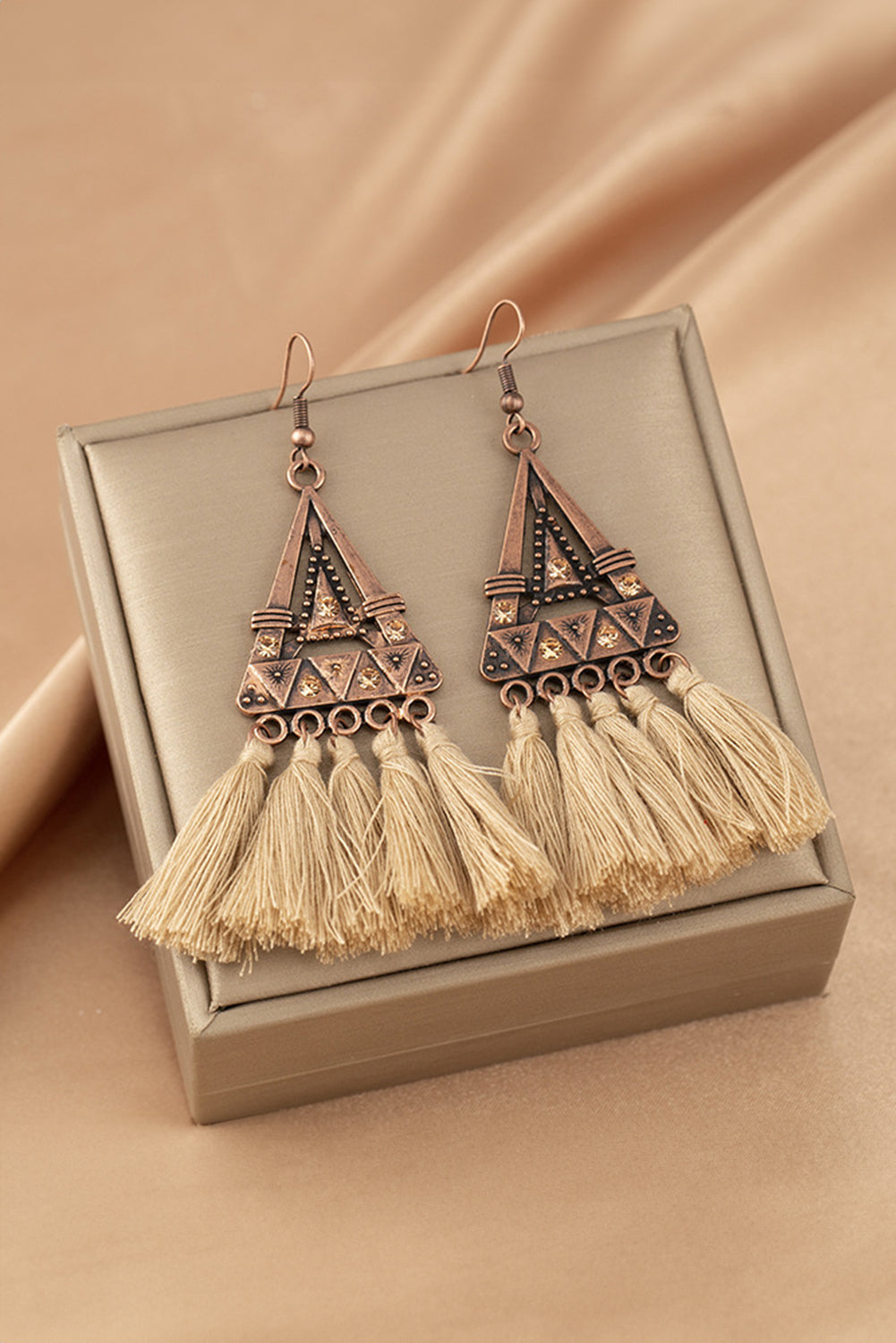 Desert Dusk Boho Tasseled Earrings