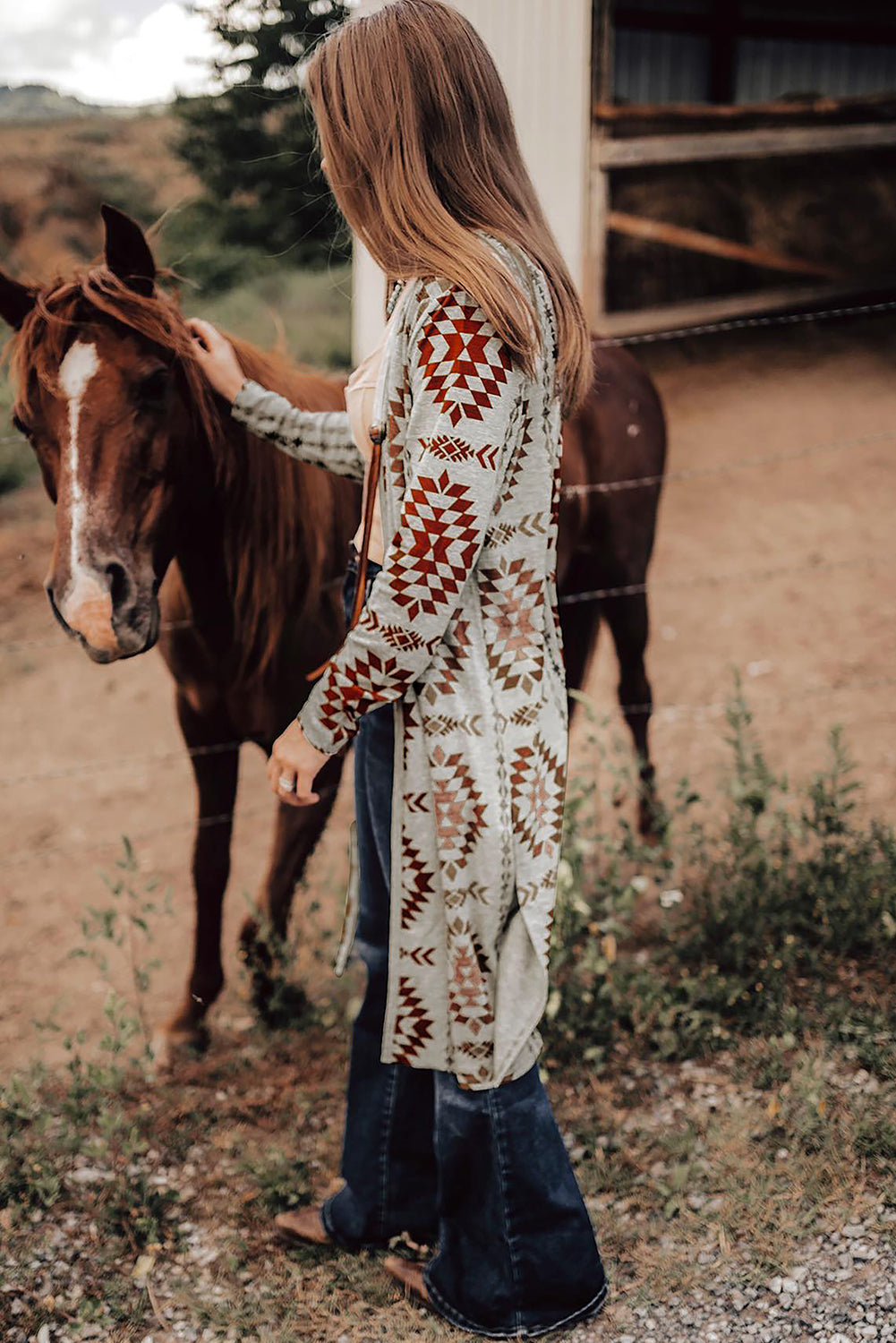 Desert Muse Aztec Longline Cardigan