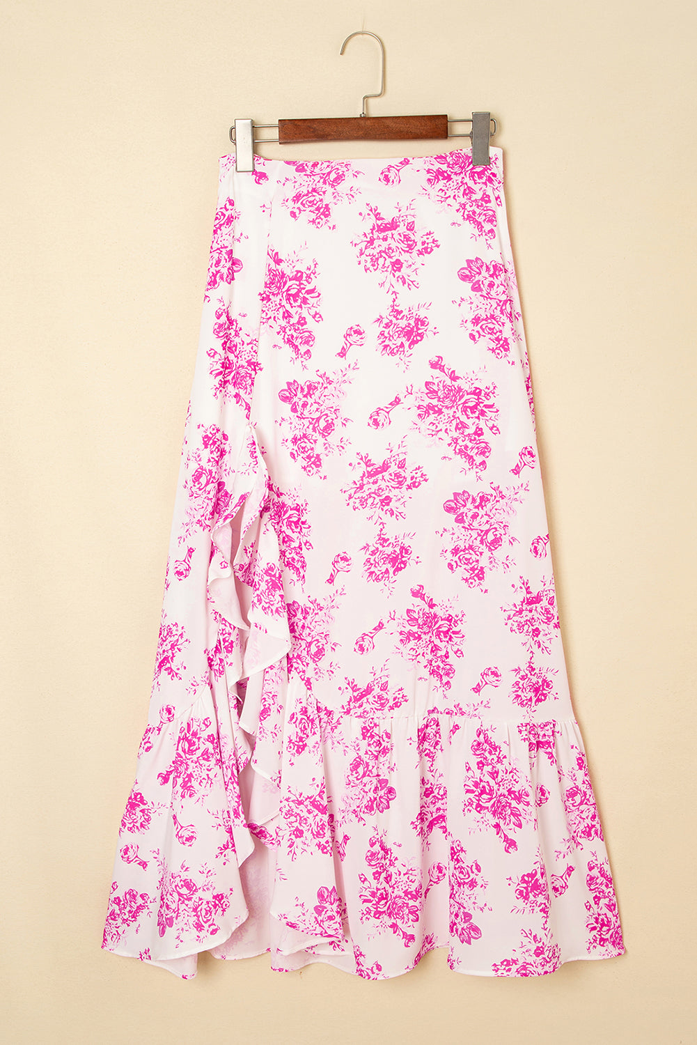 Wildflower Waltz Asymmetrical Ruffle Maxi Skirt