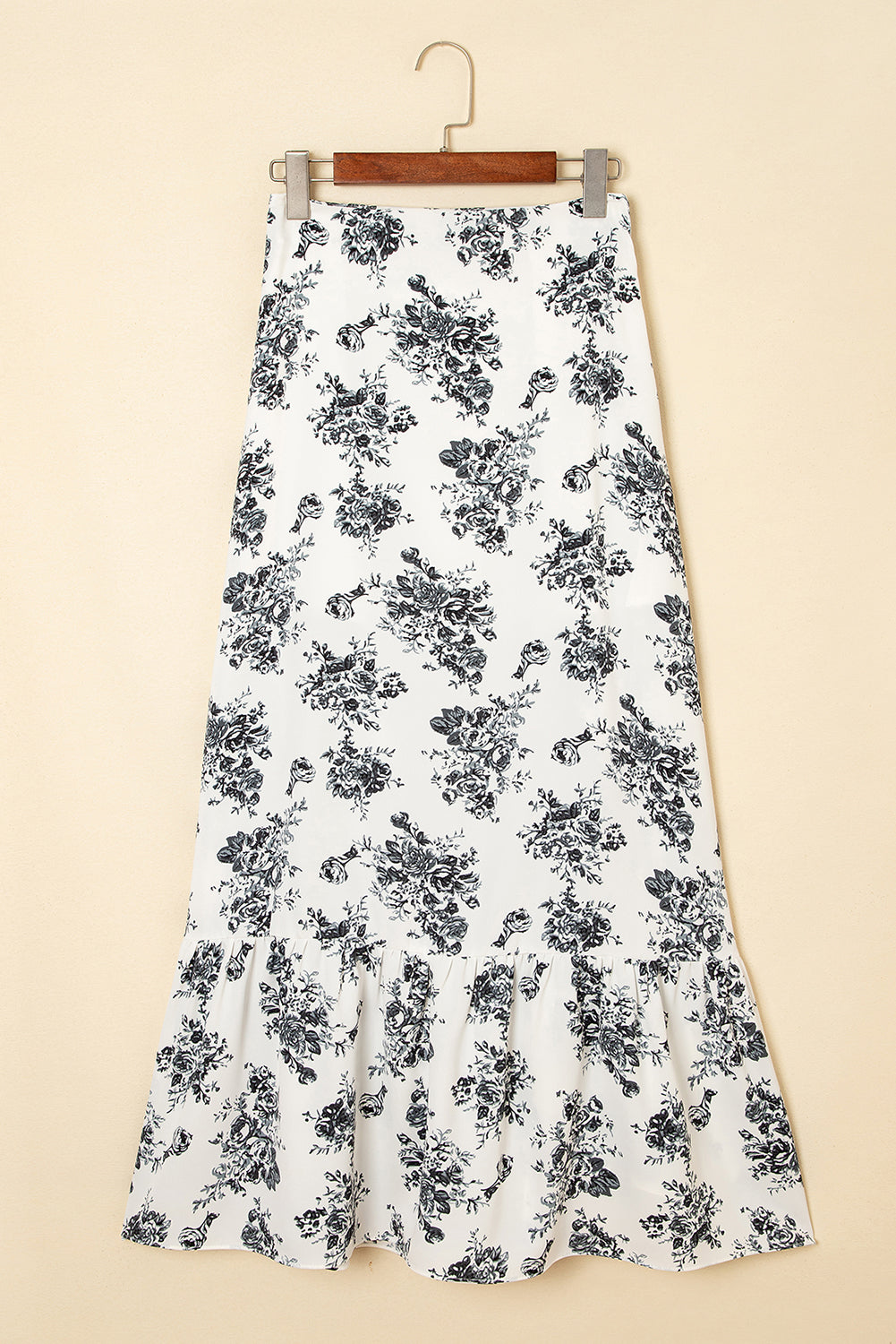 Wildflower Waltz Asymmetrical Ruffle Maxi Skirt
