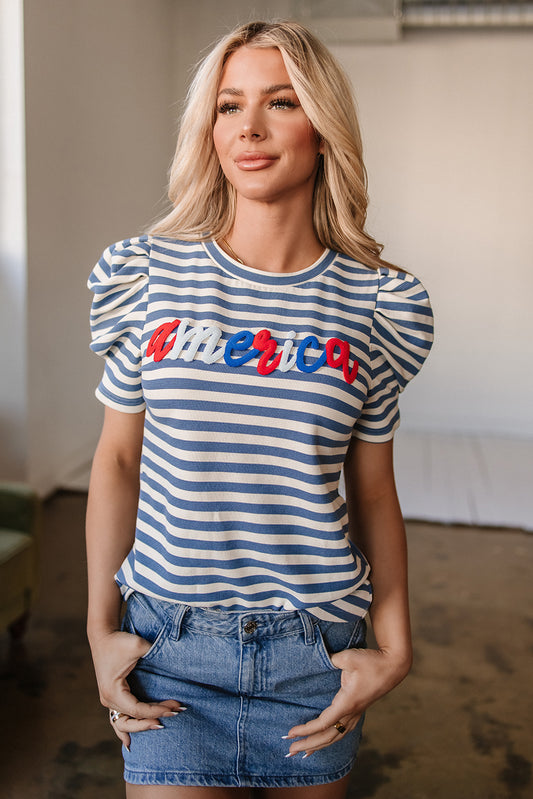 The America Babe Puff Sleeve Tee