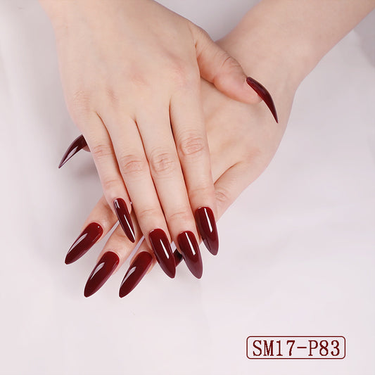 Almond Allure Solid Press-On Nails