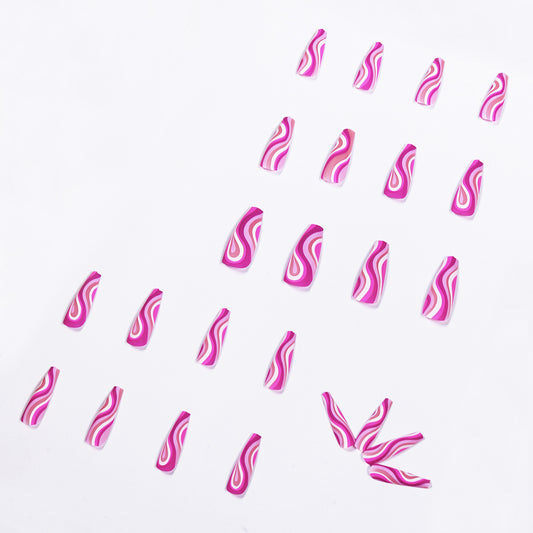 Pink Swirl Dream Press-On Nails