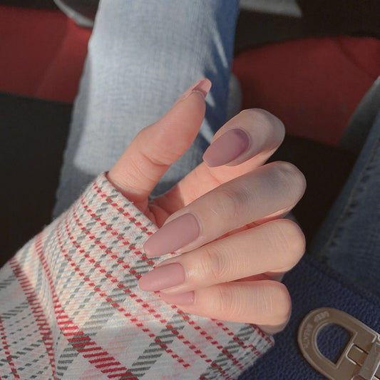 Blush Luxe Coffin Press-On Nails