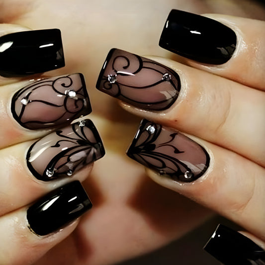 Dark Vine Noir Press-On Nails