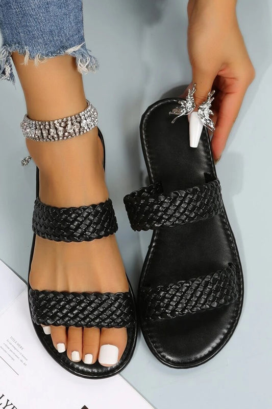 Midnight Weave Double Band Slippers