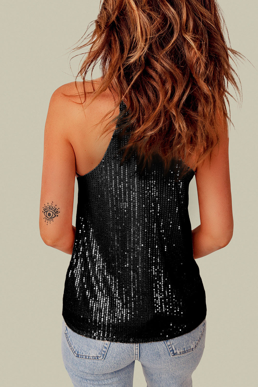 The Midnight Glimmer Sequin Tank
