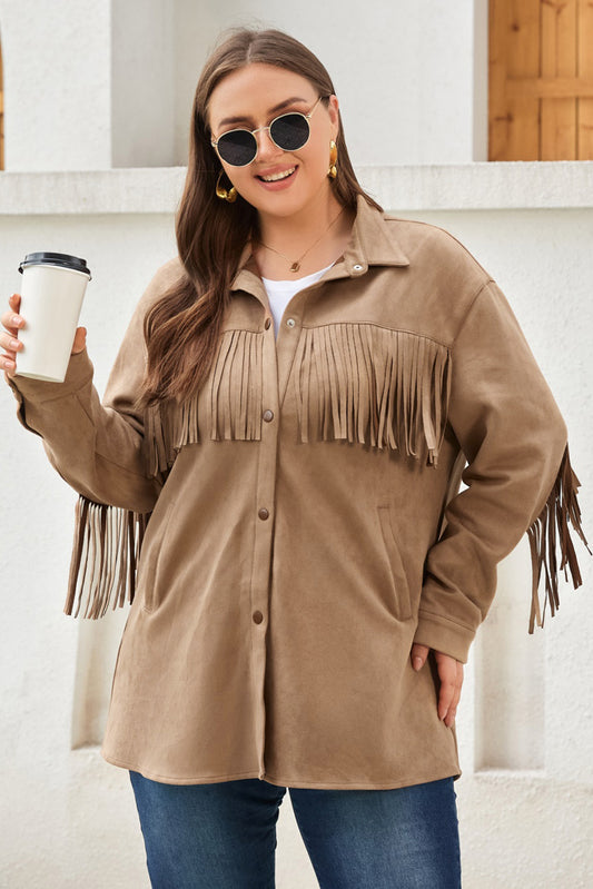 Desert Dancer Plus Suede Shacket
