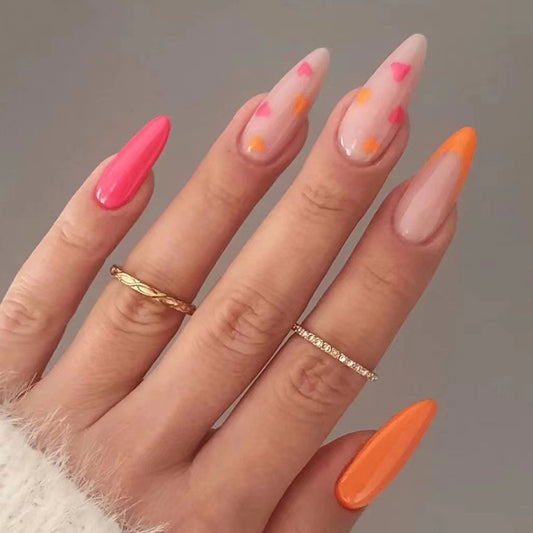 Summer Love Press-On Nail Set – Warm Love Edition
