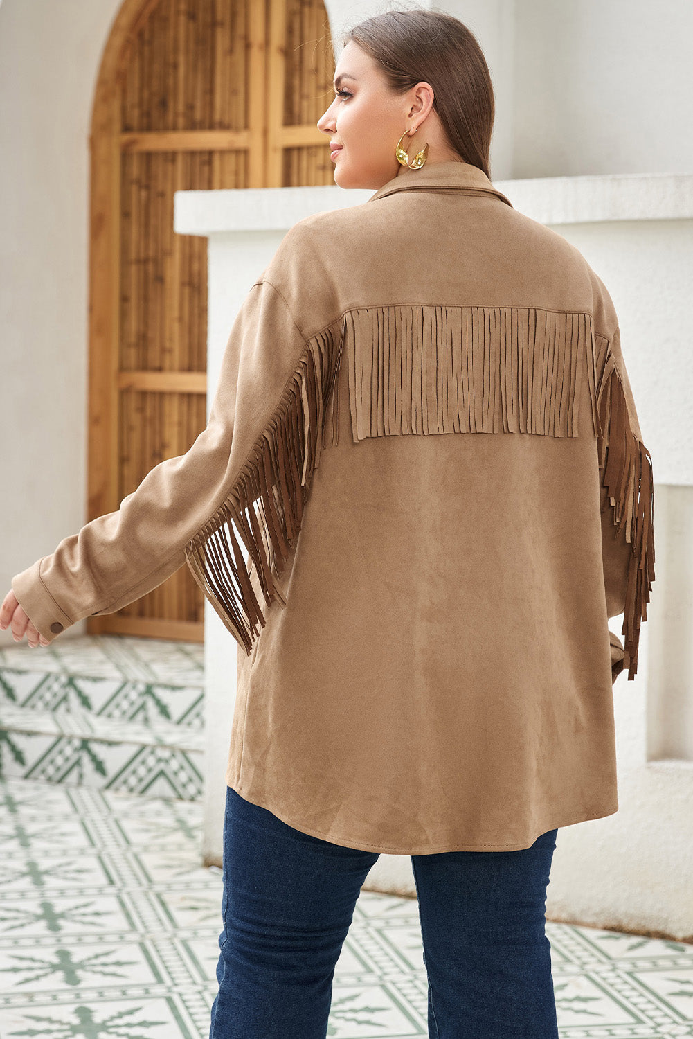 Desert Dancer Plus Suede Shacket