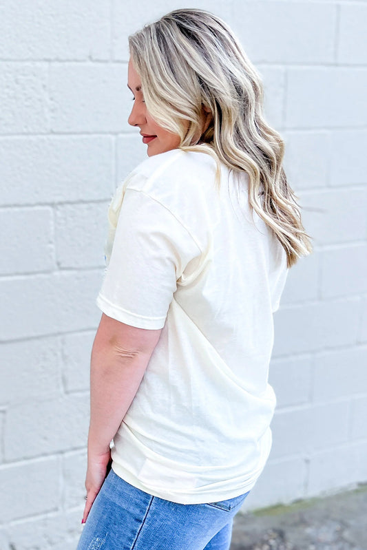 American Rodeo Babe – Sky Blue USA Plus Size Tee