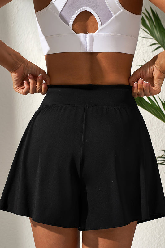 Coastal Cool High Waist Wide Leg Swim Shorts