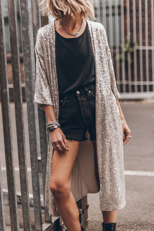 Desert Stardust Sequin Duster Kimono
