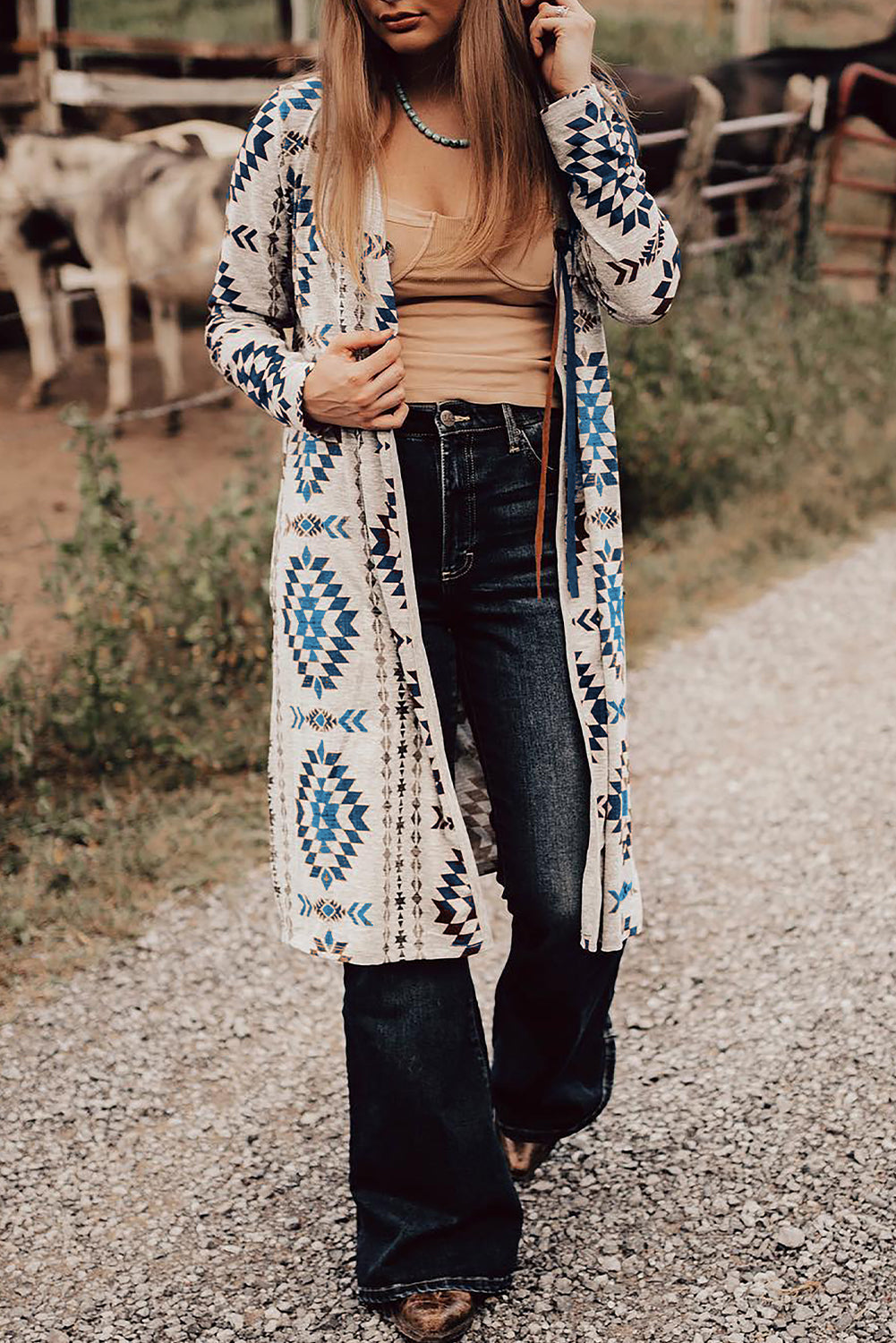 Desert Muse Aztec Longline Cardigan