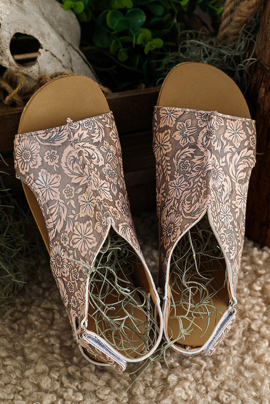 Wild Bloom Rivet Platform Sandals