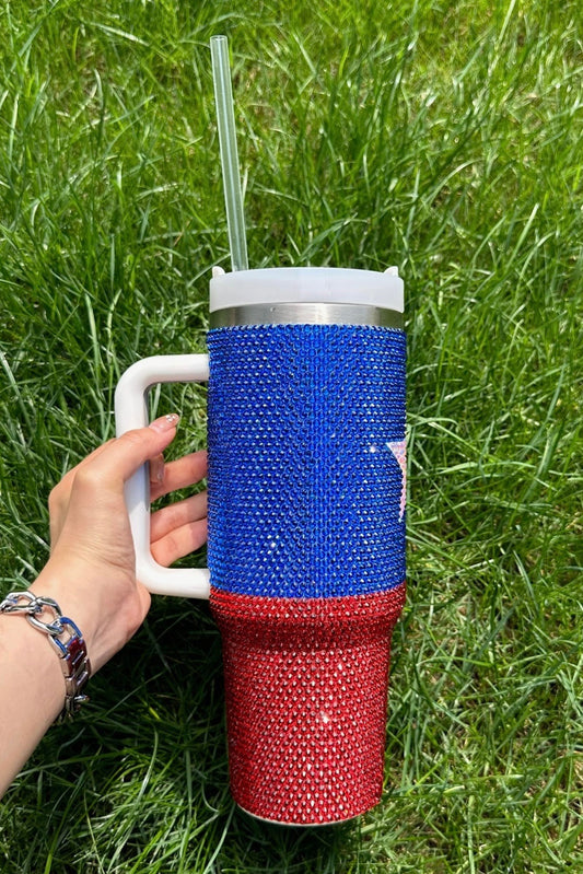 Starlight Sparkle 40oz Rhinestone Tumbler with Handle